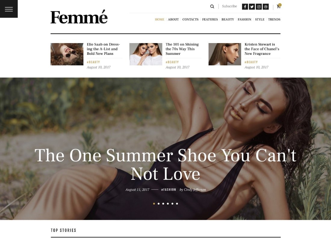 Online Magazine & Fashion Blog WordPress Theme