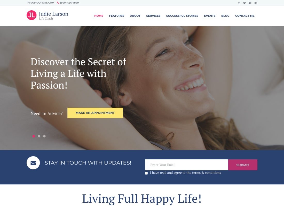 Psychologist Personal wordpress themes