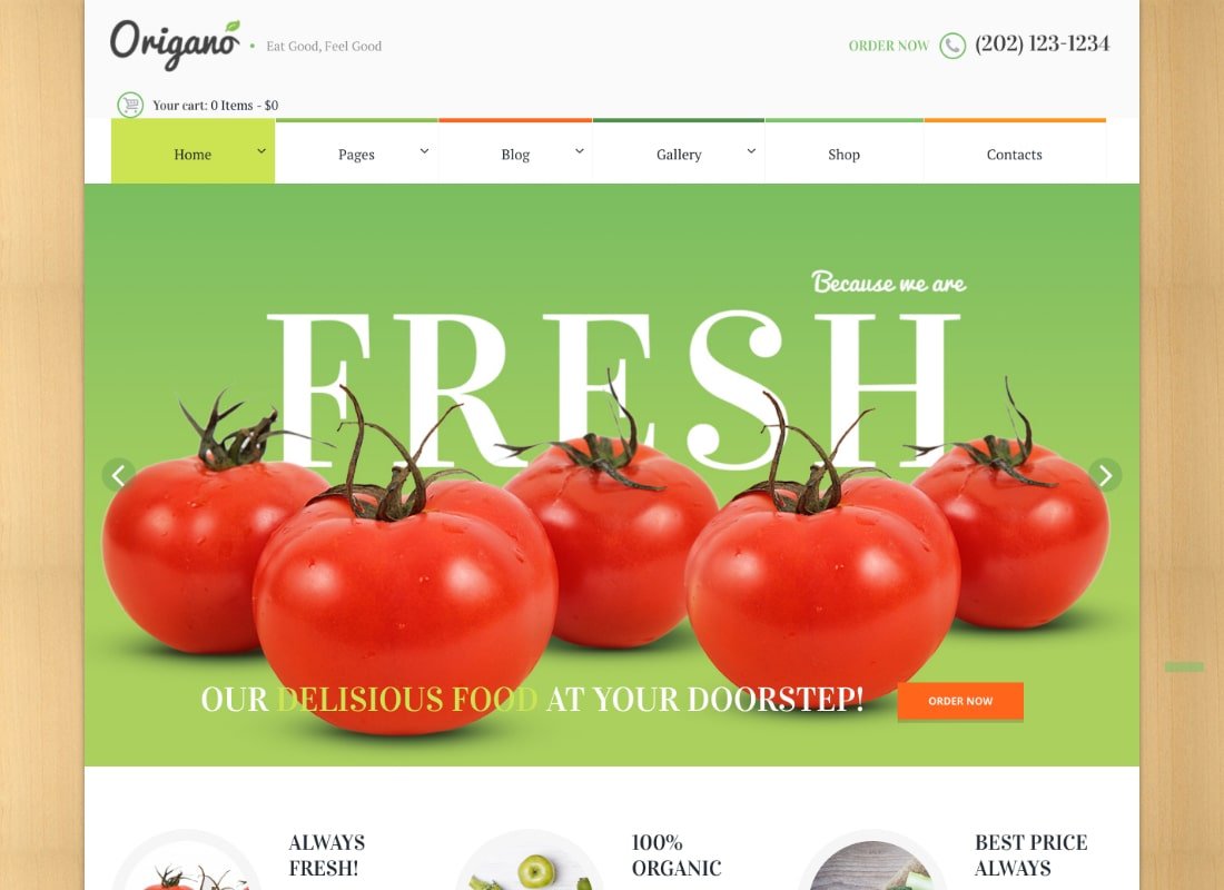 Organic Food & Eco Farm wordpress themes
