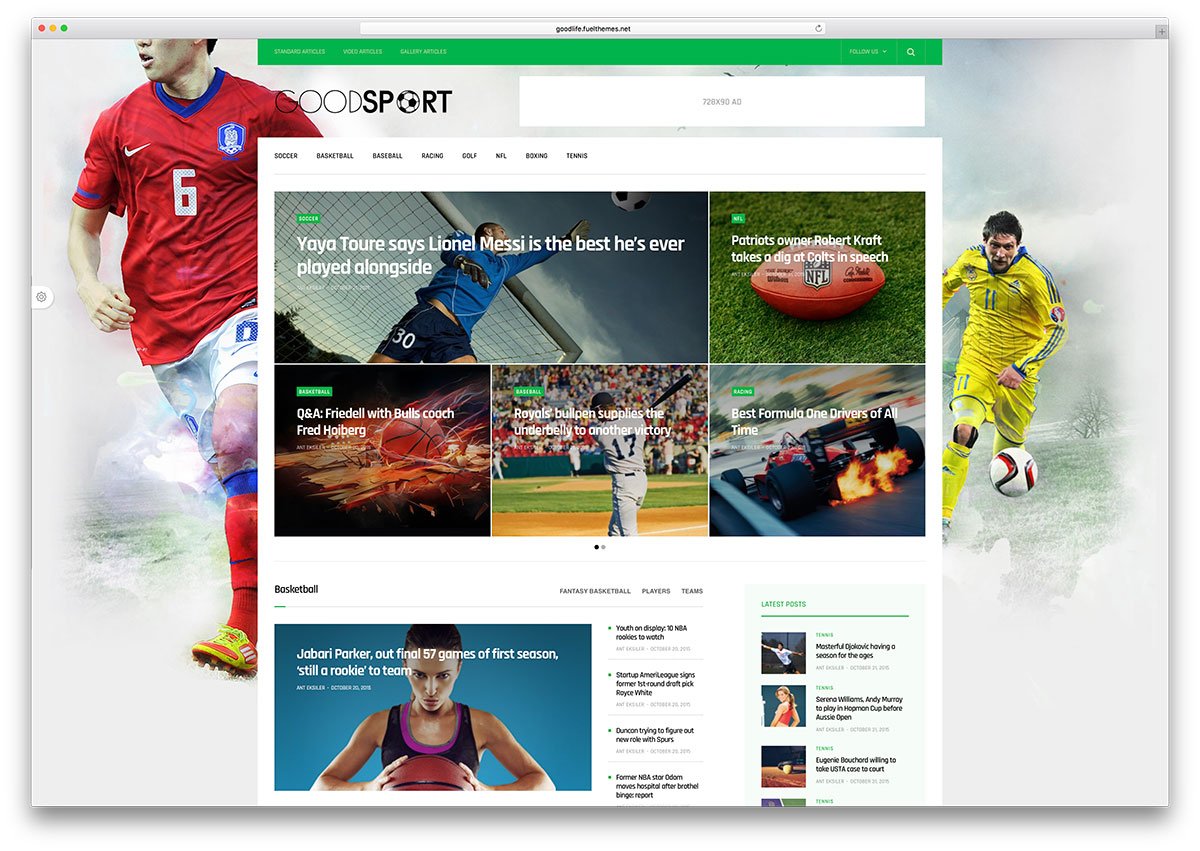 WordPress sports theme