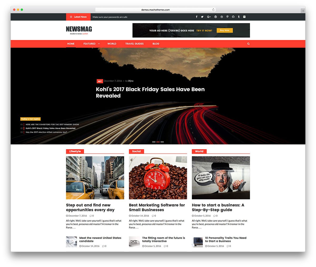 newsmag WordPress sports theme
