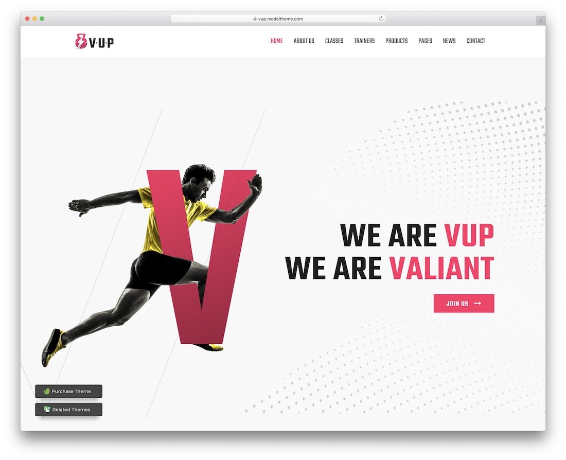vup WordPress sports theme
