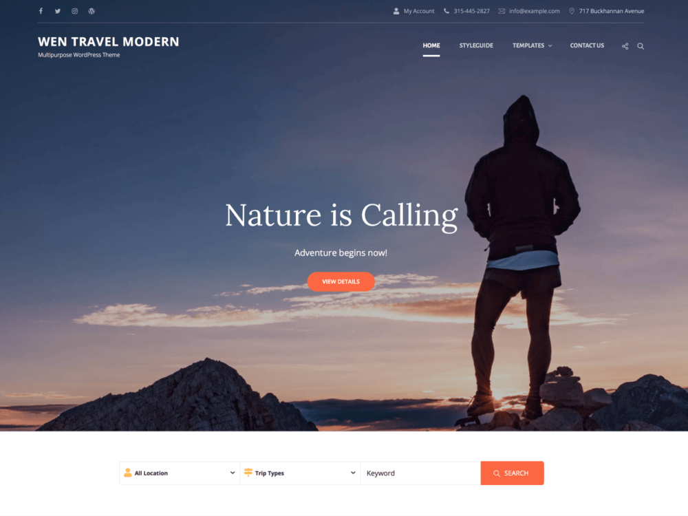 Wen Travel Modern Wordpress Theme