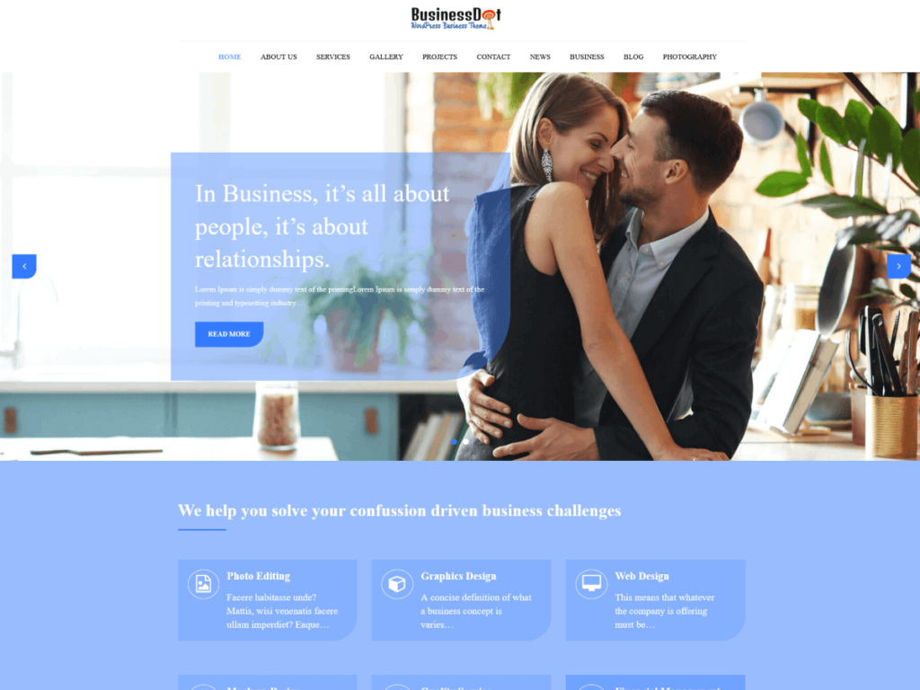businessdot wordpress theme