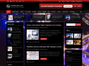 PressBook News Dark WordPress Theme