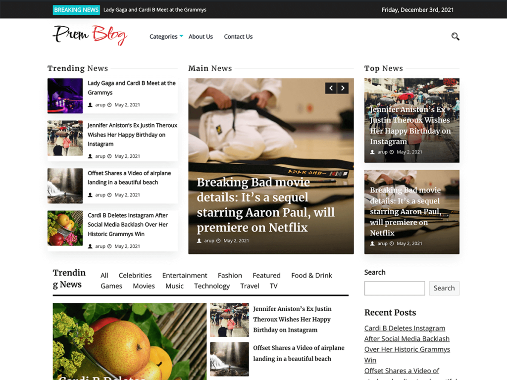 news wordpress theme