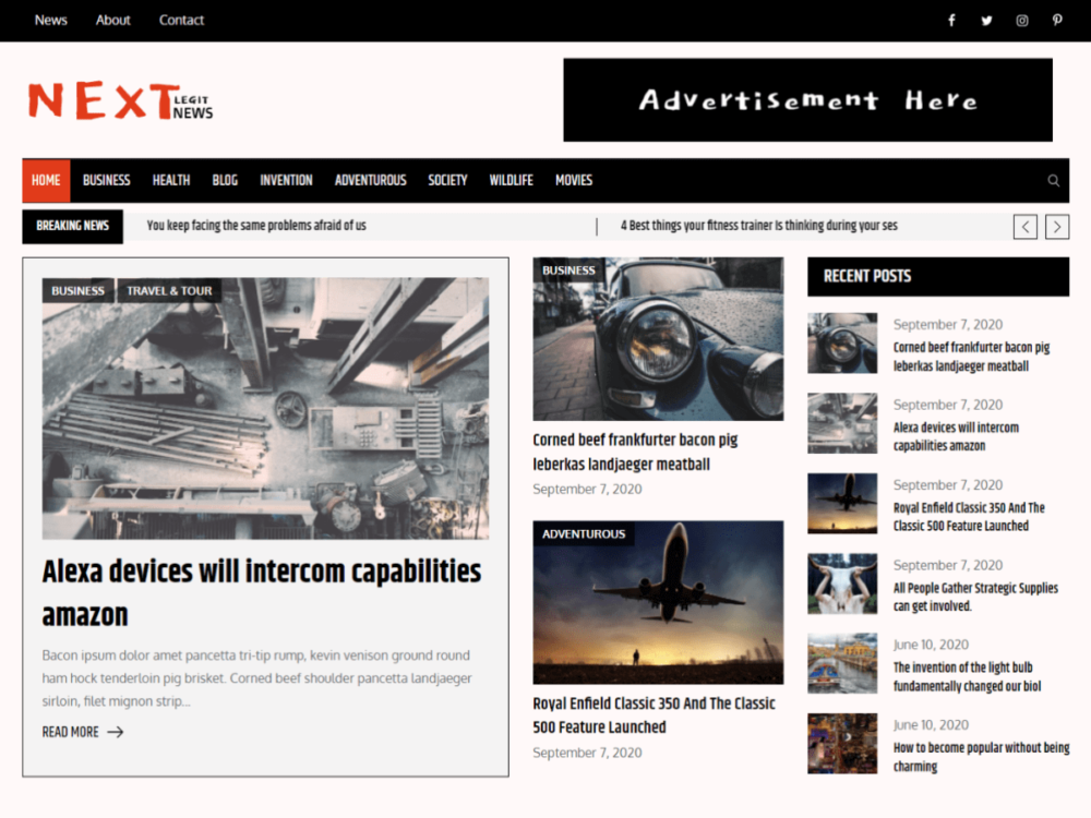 next legit news wordpress theme