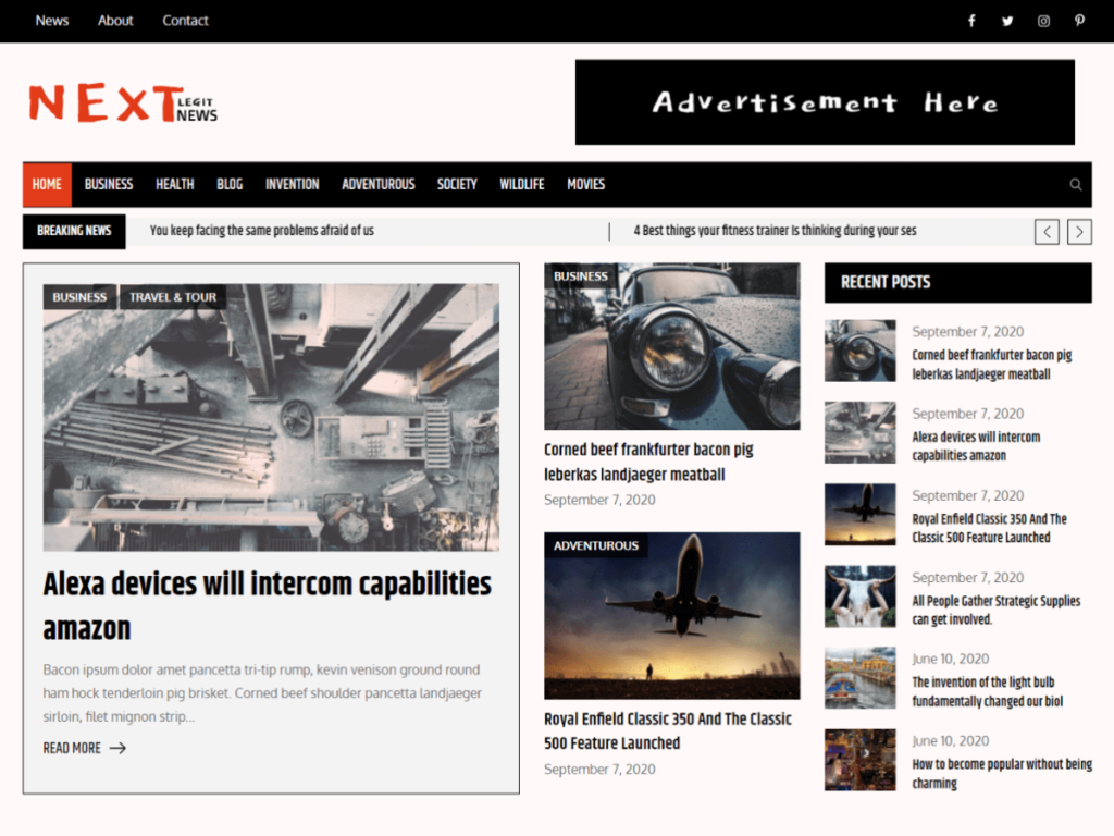 next legit news wordpress theme