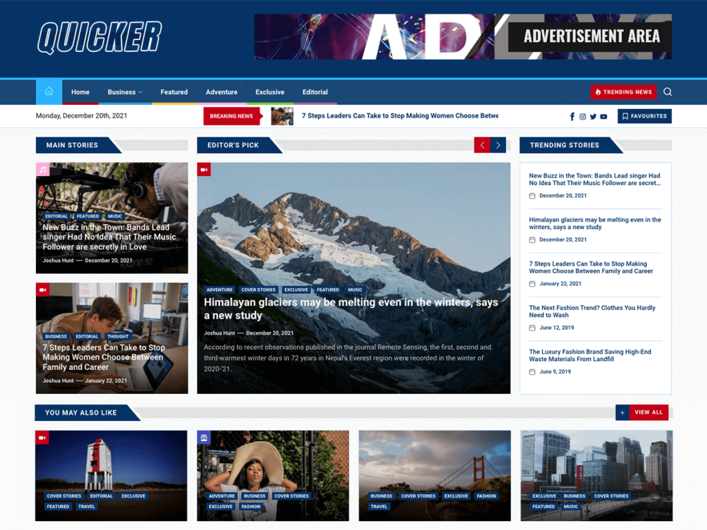 quicker free wordpress theme