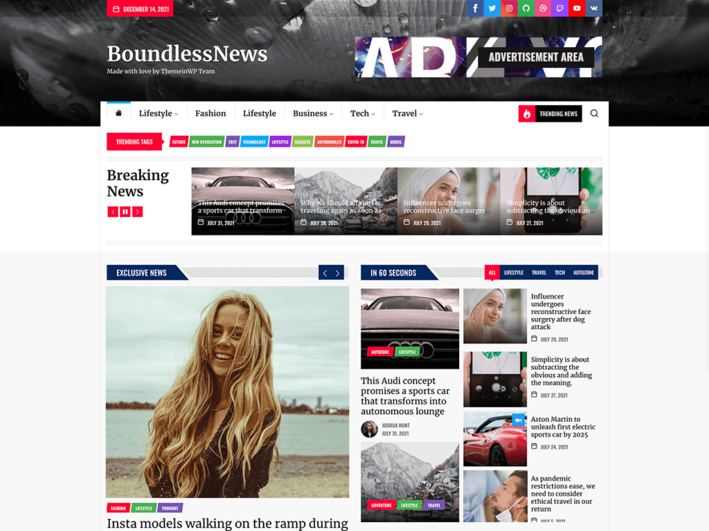 boundlessnews wordpress theme