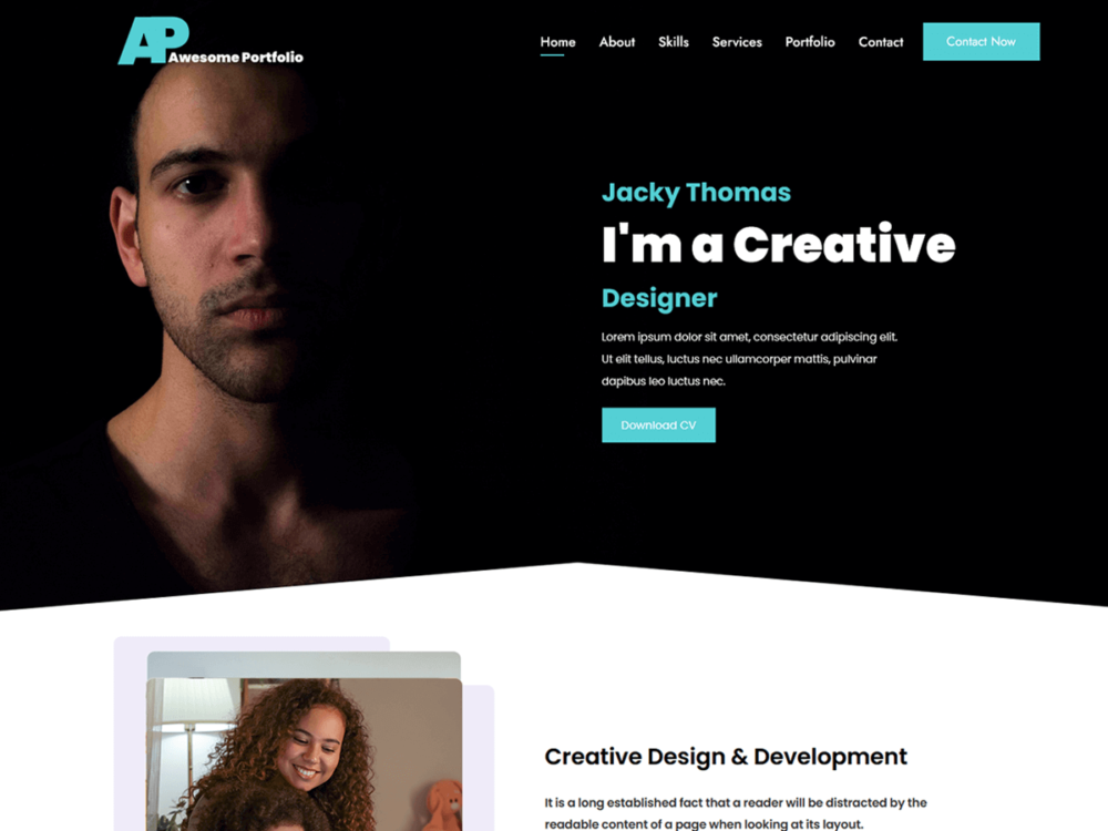 Awesome Portfolio wp theme