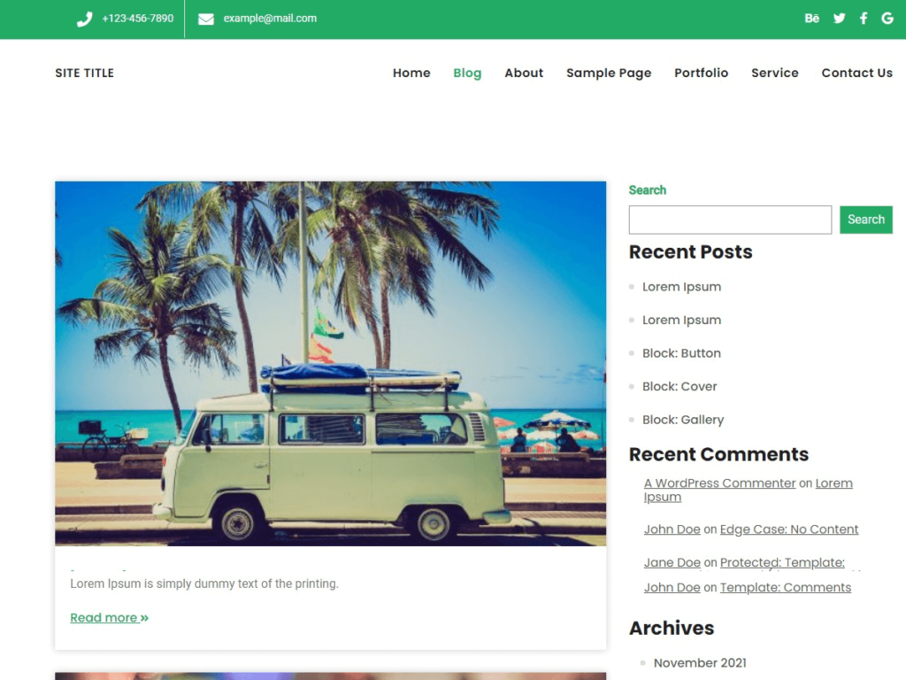 travel wp theme