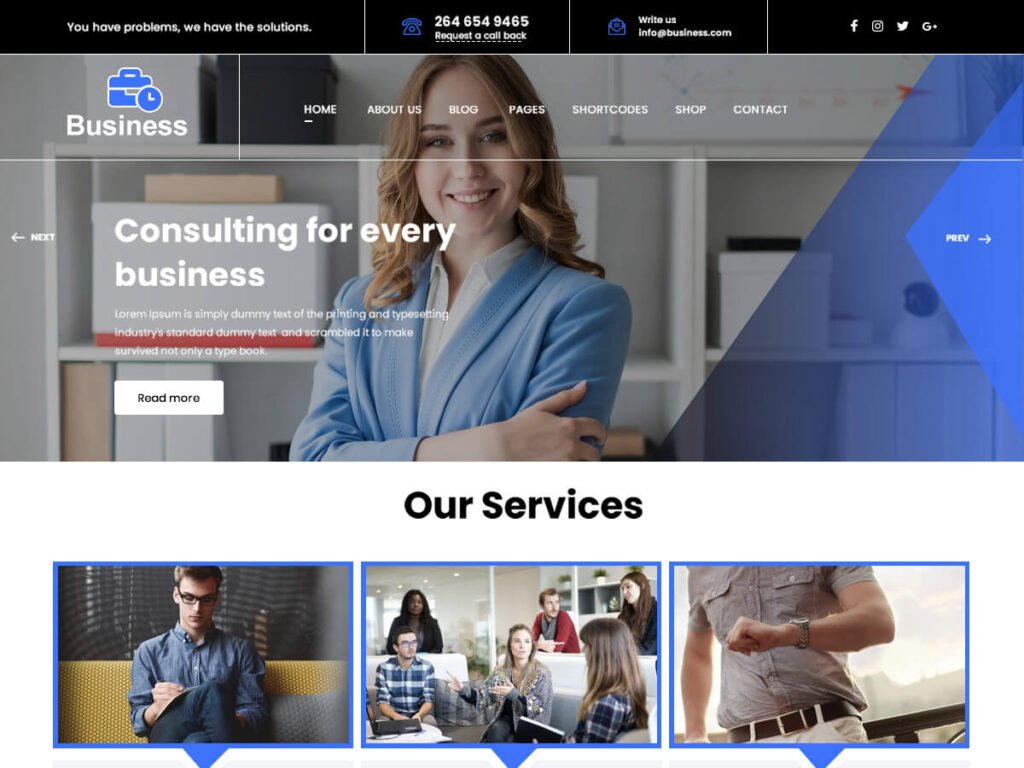 business wordpress theme