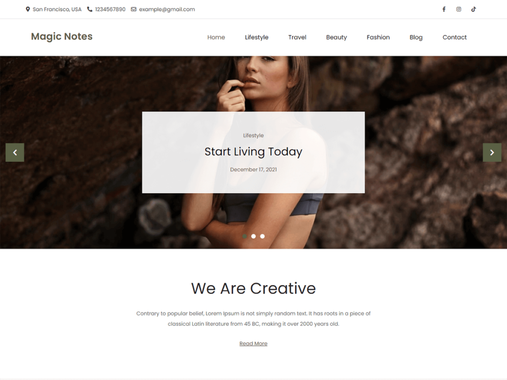 modern wordpress theme