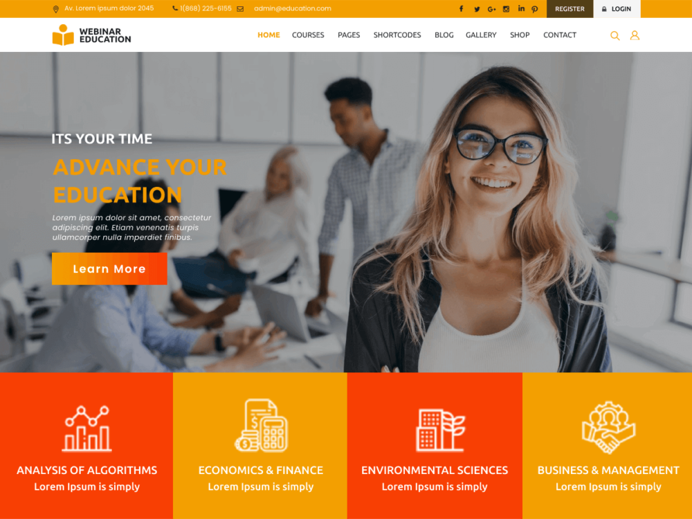 Education wordpress theme