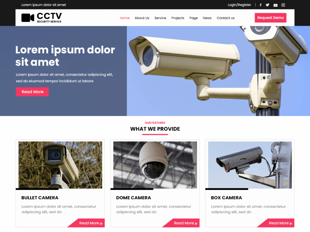cctv security wordpress theme