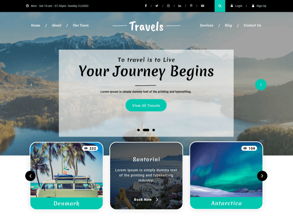 tour traveler wordpress theme