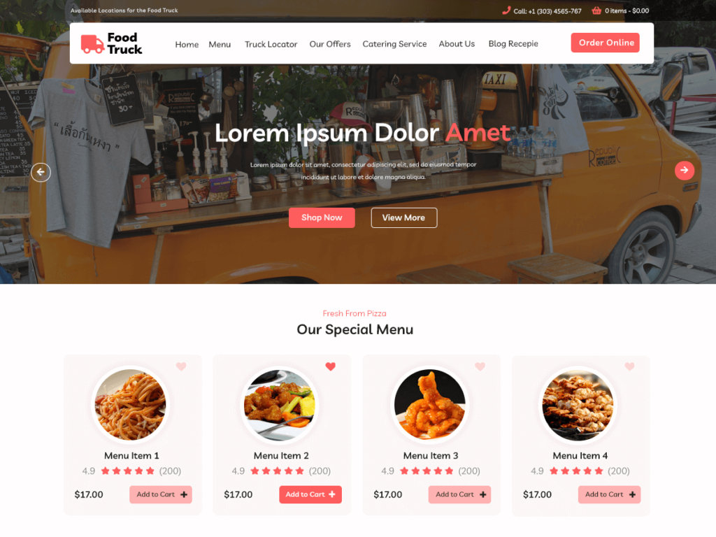 food truck lite wordpress theme