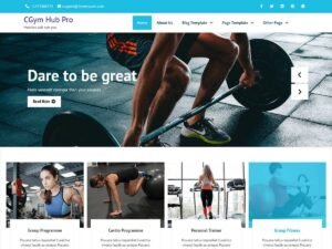 CGym Hub Lite WordPress Theme