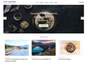 Food Travel Blog WordPress Theme