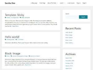 SacchaOne WordPress Theme
