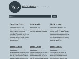 W3CSSPress WordPress Theme