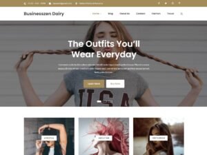 Businesszen Dairy WordPress Theme