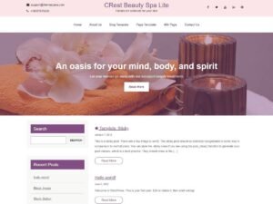 CRest Beauty Spa Lite WordPress Theme