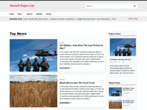 NewsX Paper Lite WordPress Theme