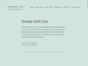 Simple Golf Club 2021 WordPress Theme