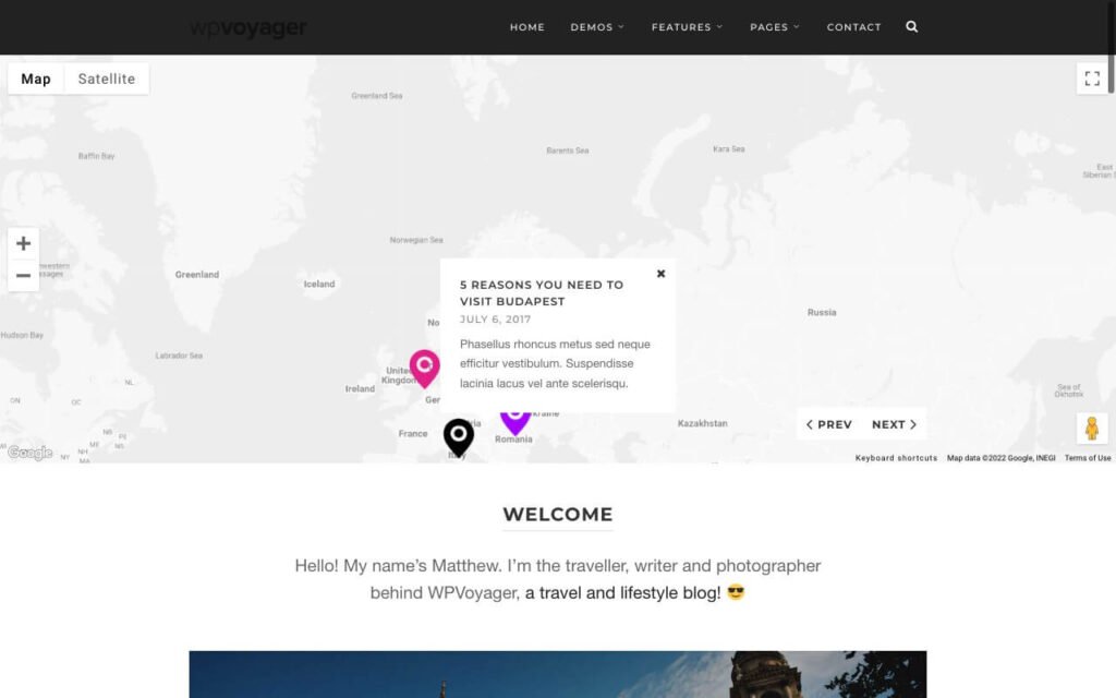 WPVoyager Travel wordpress theme