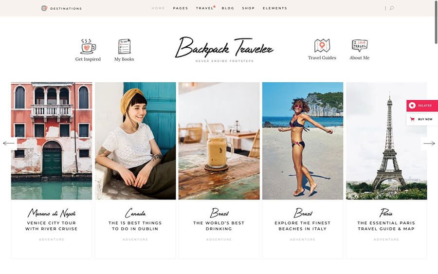 backpack traveler wp theme