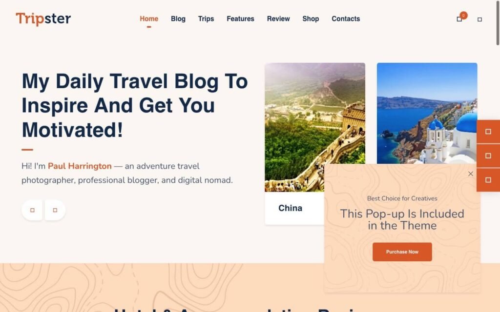 tripster travel blog wordpress theme