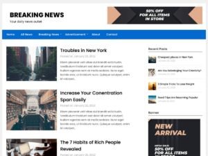 Minimalist Newspaper WordPress Theme