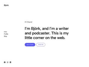 Björk WordPress Theme