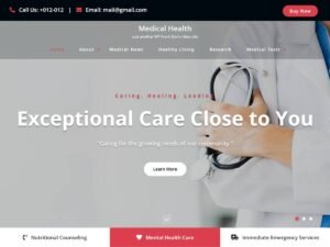 Medical Health WordPress Theme