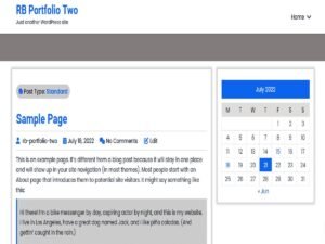 RB Portfolio Two WordPress Theme