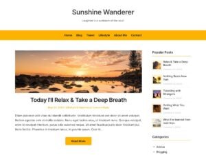 Sunshine Wanderer WordPress Theme