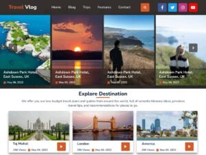 Travel Vlogger WordPress Theme