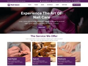 Barbershop Nail Salon WordPress Theme