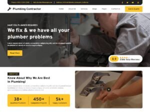 Plumbing Contractor WordPress Theme