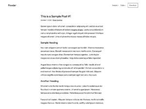 Powder WordPress Theme