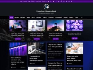 PressBook Masonry Dark WordPress Theme