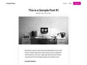 Powder News WordPress Theme