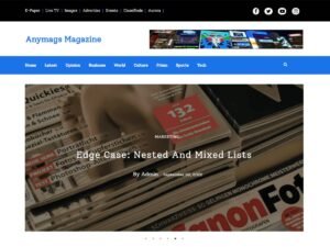 Anymags Magazine WordPress Theme