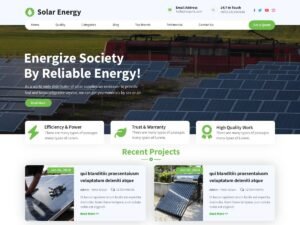 Solar Renewable Energy WordPress Theme