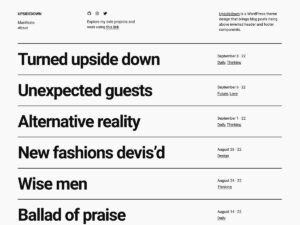 Upsidedown WordPress Theme