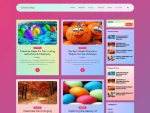 Colorful Blog WordPress Theme