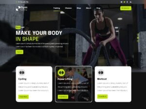 Dark Fitness WordPress Theme