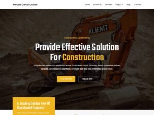 Kortez Construction WordPress Theme